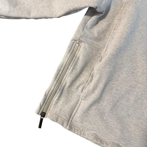 Varley Sweatshirt Atlas Mockneck Size Small Beige Pockets Zipper Sides Comfort - Picture 4 of 11